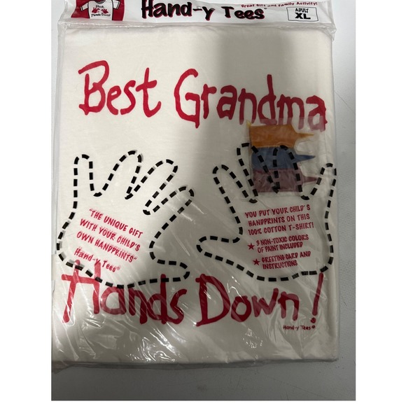 Hand-y Tees Tops - Hand-y Tees Best‎ Grandma and Grandpa Hands Down T-Shirt XL Craft Kit NWT